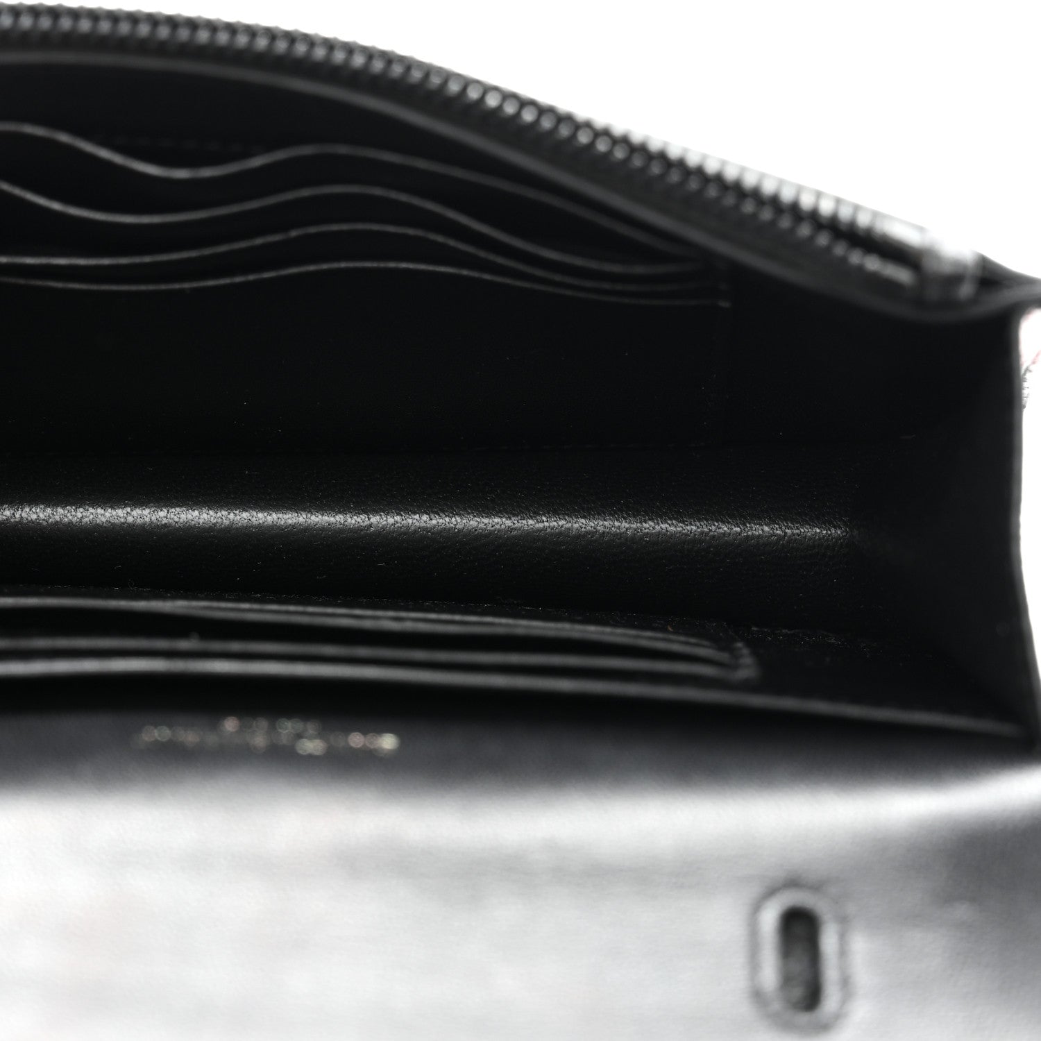 Ayers Monogram Toy Kate Strap Wallet Black Red