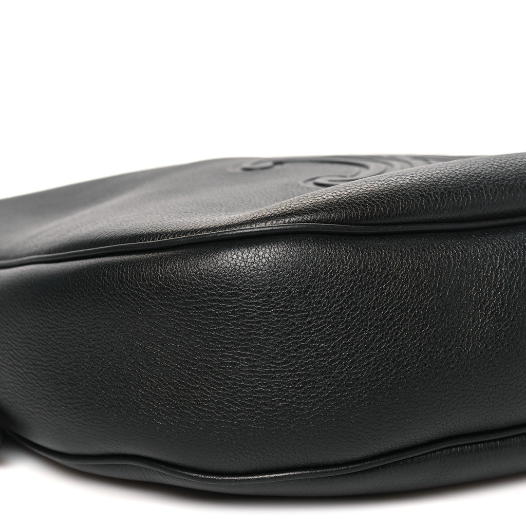 Supple Calfskin Cuir Triomphe Medium Heloise Shoulder Bag Black