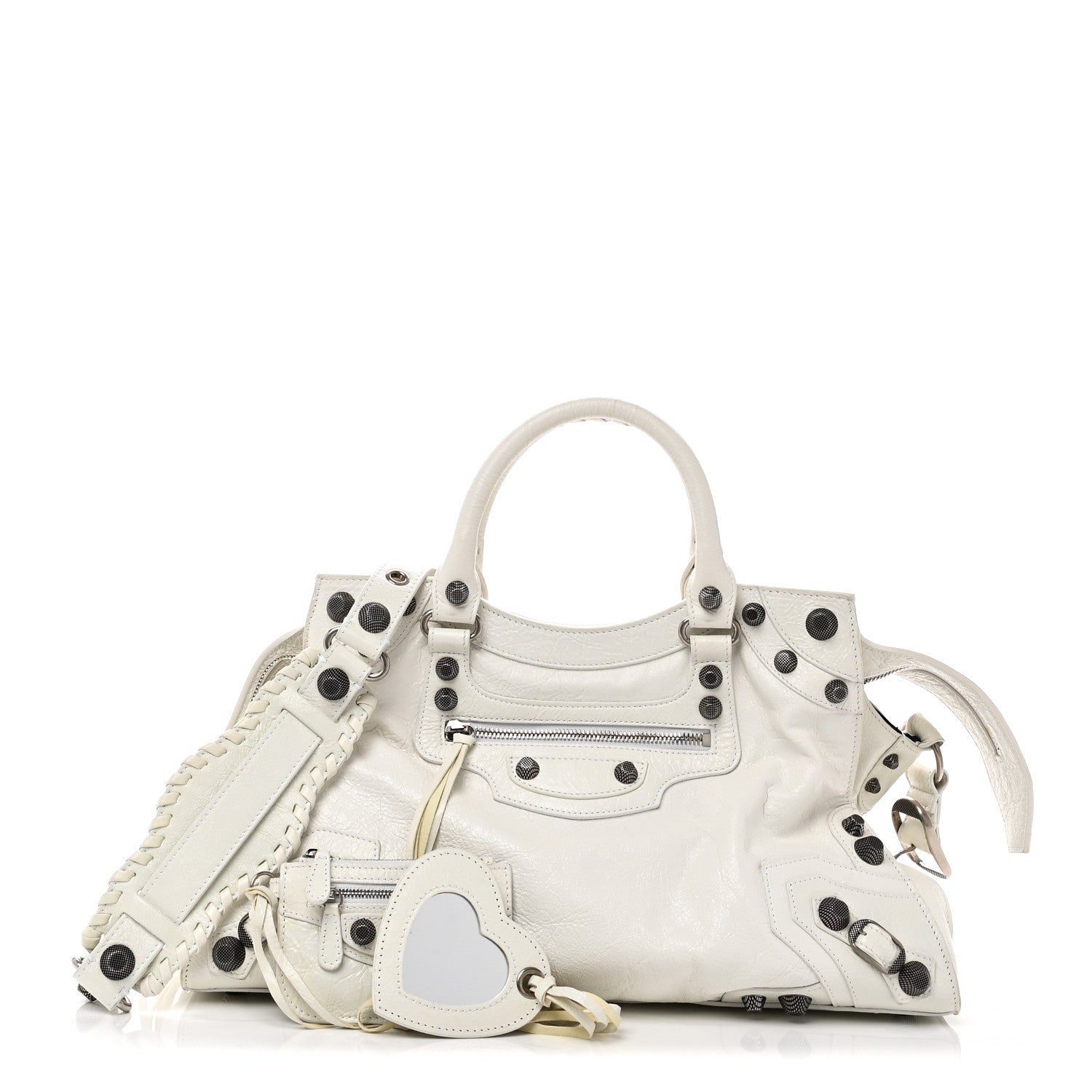 Agneau Arena Neo Cagole City Handbag Optic White