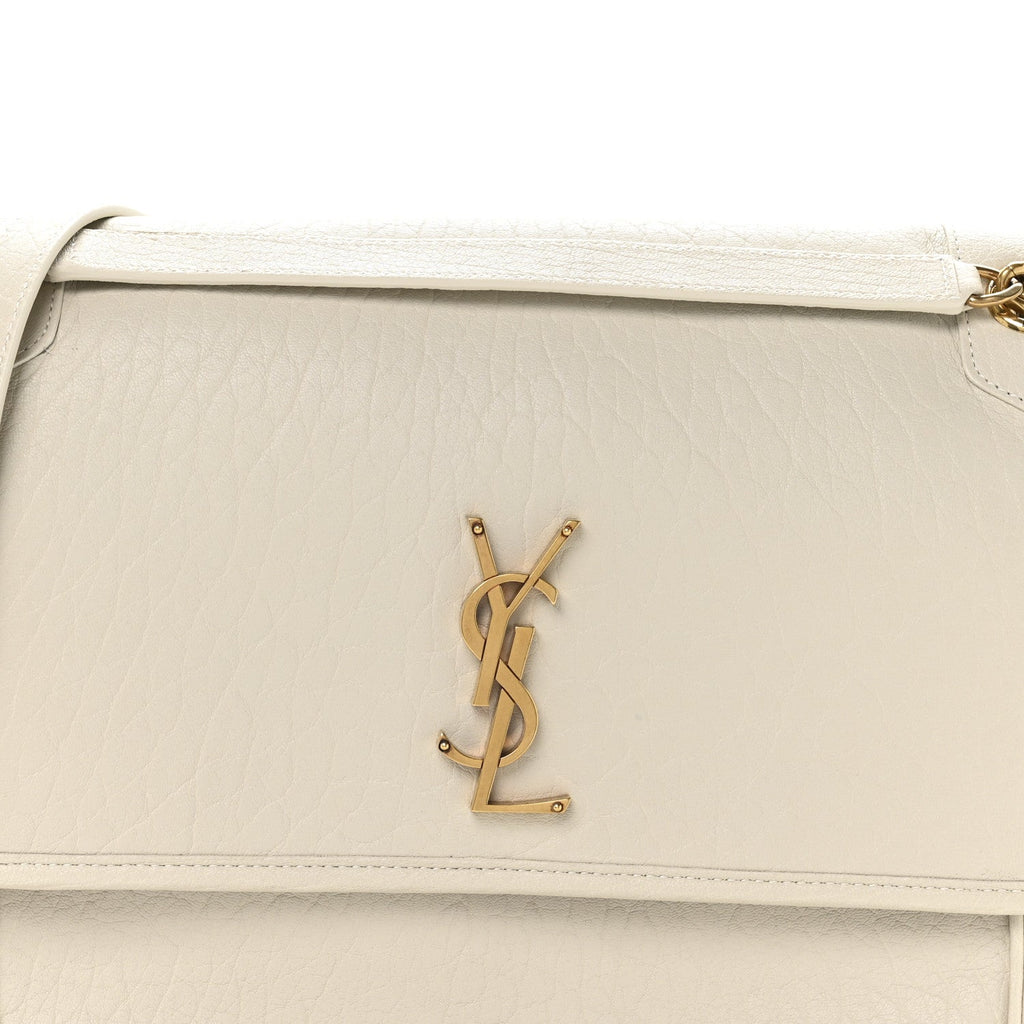Grained Lambskin Monogram Large Niki Chain Satchel Crema Soft