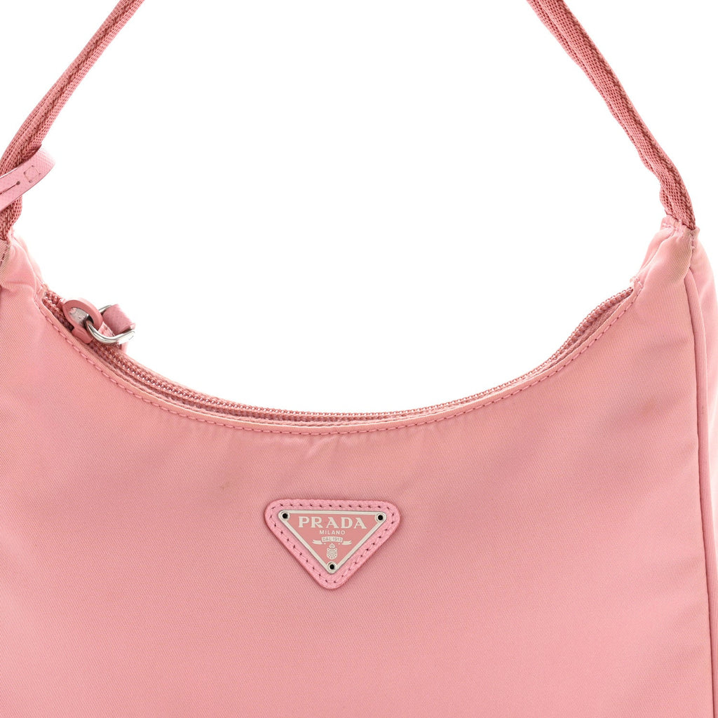 Tessuto Nylon Saffiano Mini Re-Edition 2000 Bag Rosa