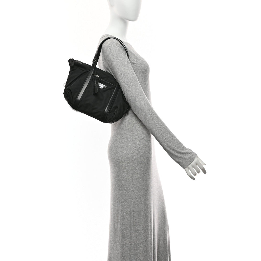 Tessuto Nylon Saffiano Tote Black