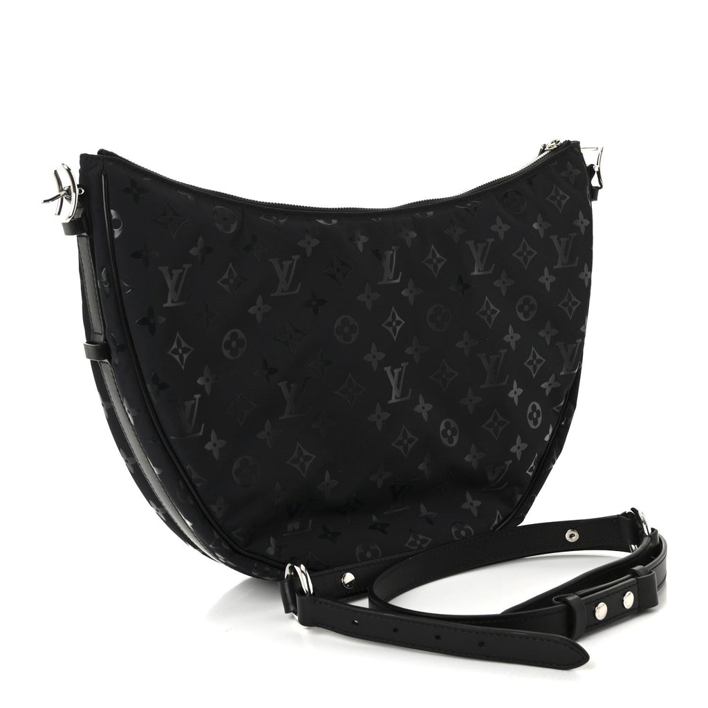 Nylon Monogram Loop Pocket Hobo Polar Night