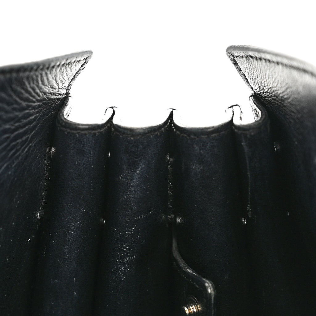 Grained Calfskin Baby Sac De Jour Black