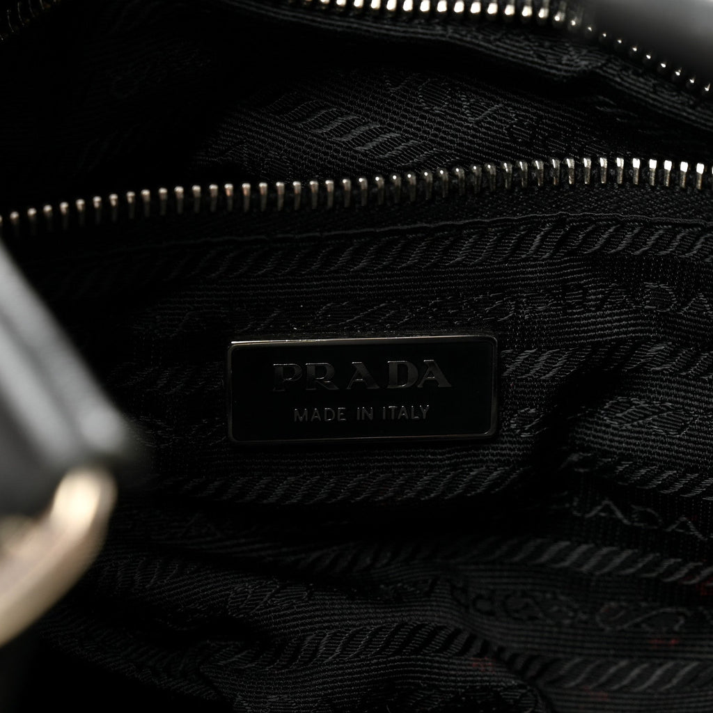 Tessuto Nylon Moon Shoulder Bag Black