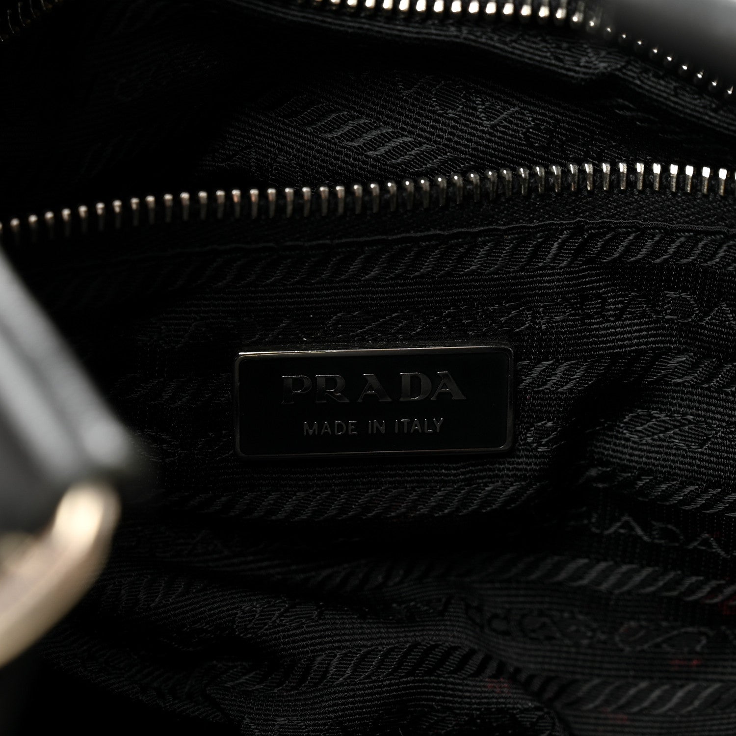 Tessuto Nylon Moon Shoulder Bag Black