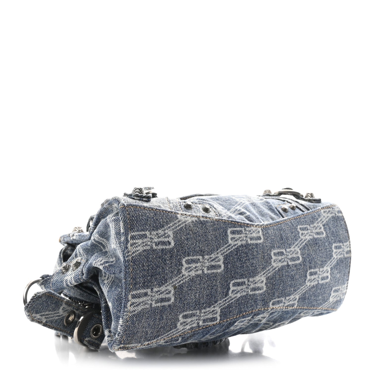 Denim BB Monogram Neo Cagole Handbag XS Blue