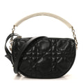 Lambskin Cannage Small Dior Vibe Hobo Bag Black