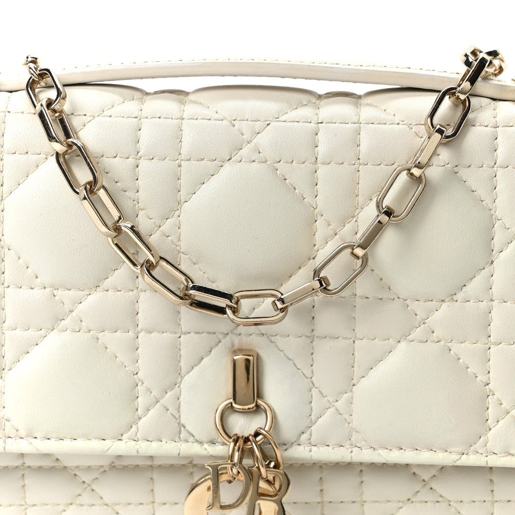 Lambskin Cannage Mini My Dior Bag Latte