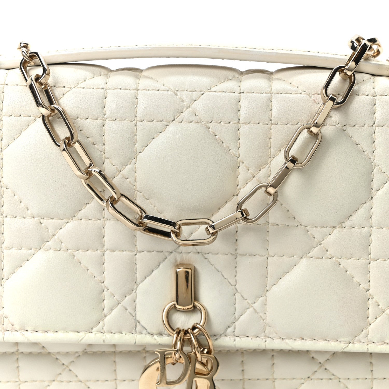 Lambskin Cannage Mini My Dior Bag Latte