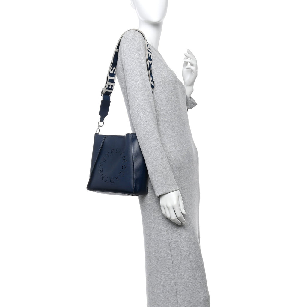 Eco Alter Nappa Perforated Logo Mini Crossbody Navy
