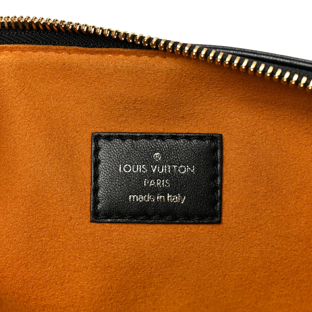 Lambskin Embossed Monogram Coussin MM Black