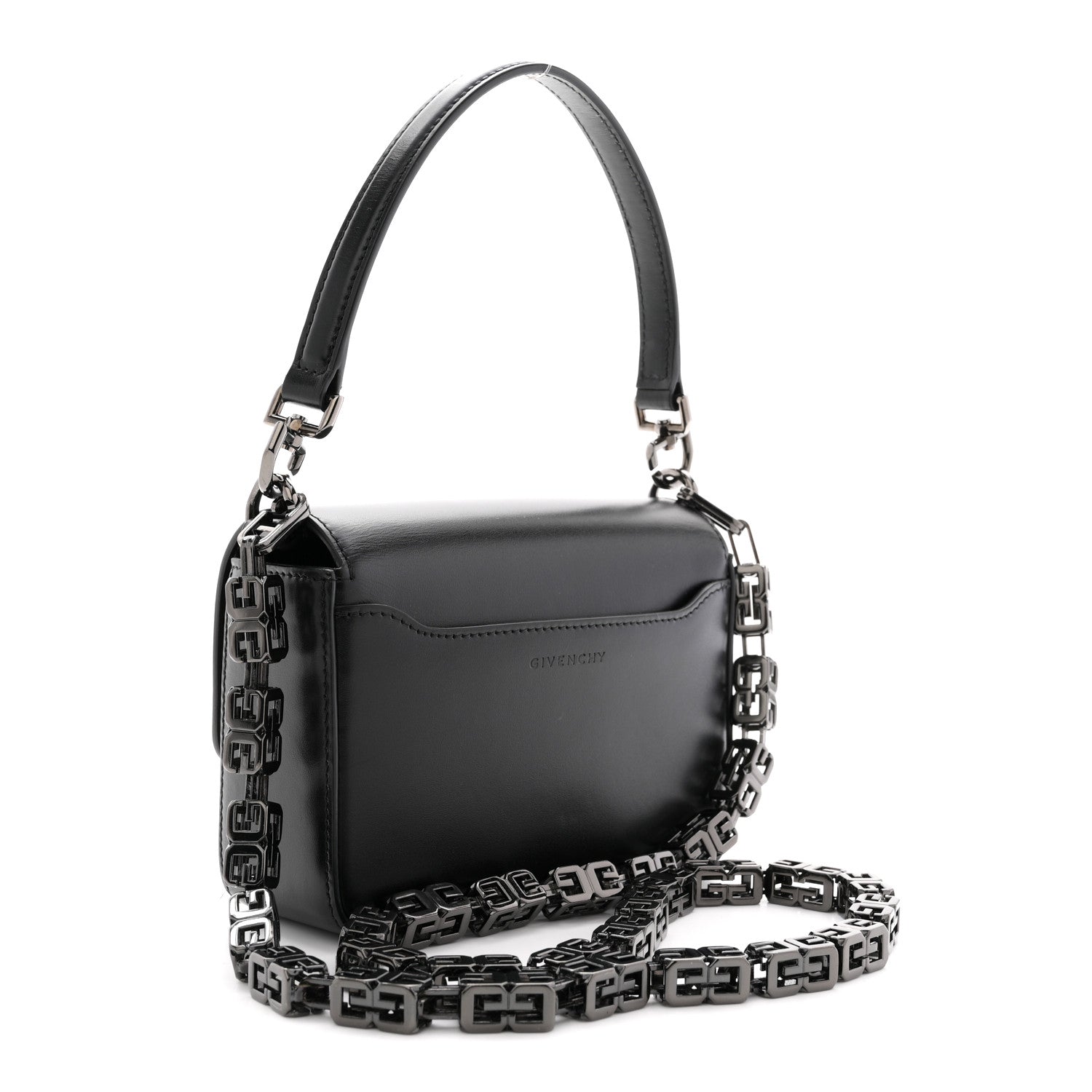 Box Calfskin Small 4G Cube Chain Shoulder Bag So Black