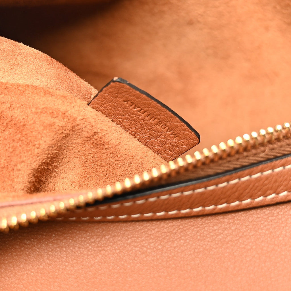 Supple Calfskin Medium Triomphe Heloise Shoulder Bag Tan