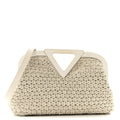 Rubber Crochet Medium The Point Triangle Bag Chalk