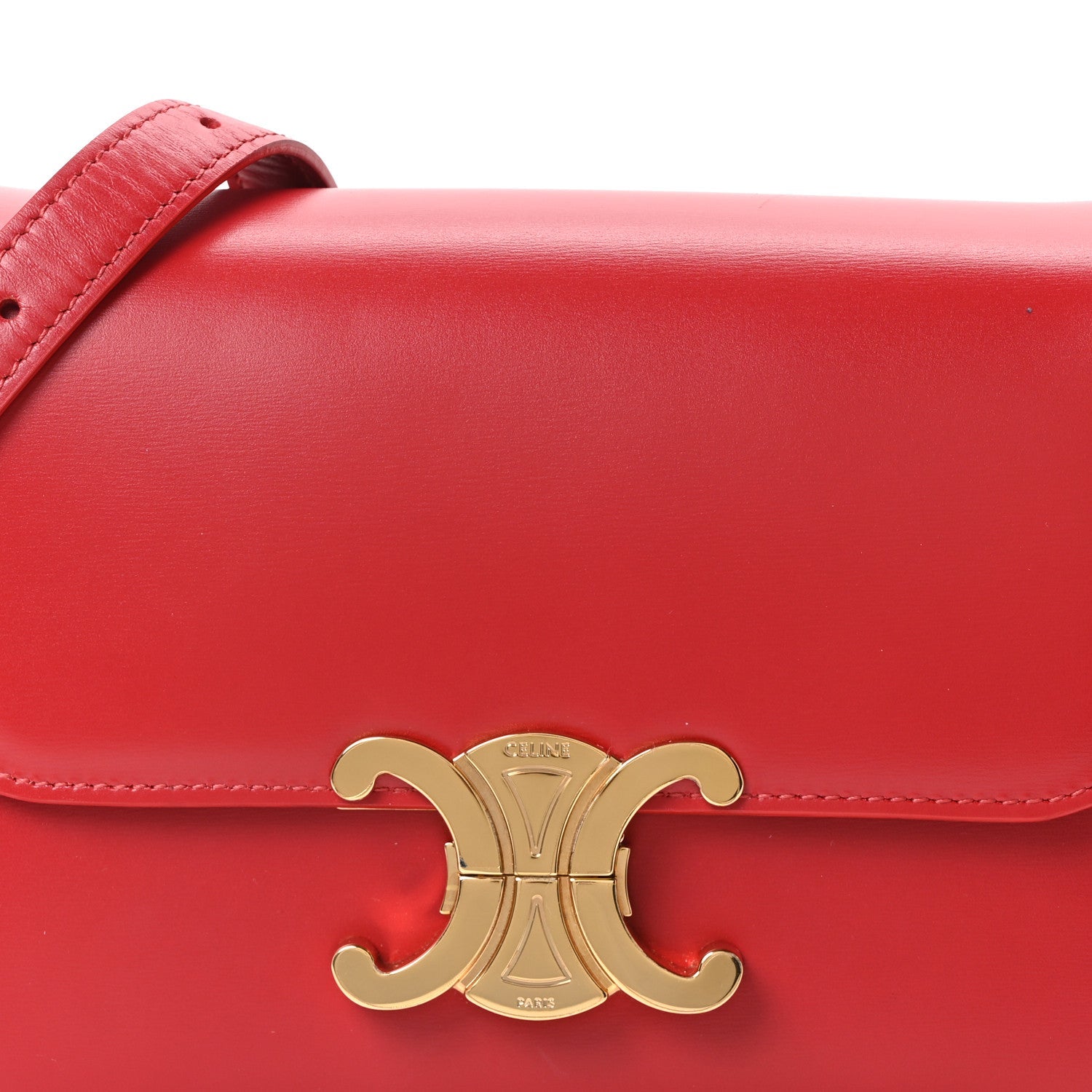 Shiny Calfskin Teen Triomphe Red