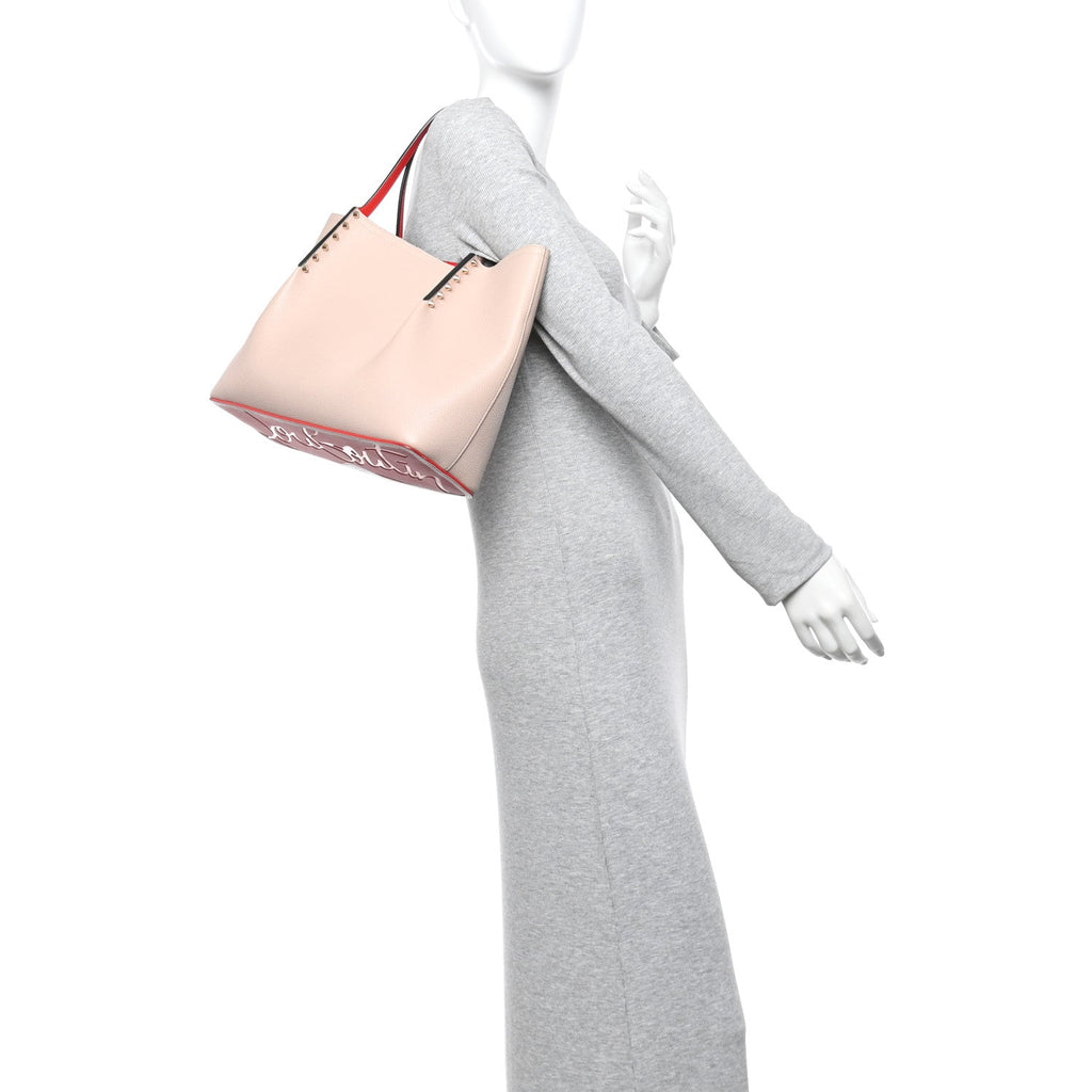 Calfskin Spiked Small Cabarock Shopper Tote Rose De Chine