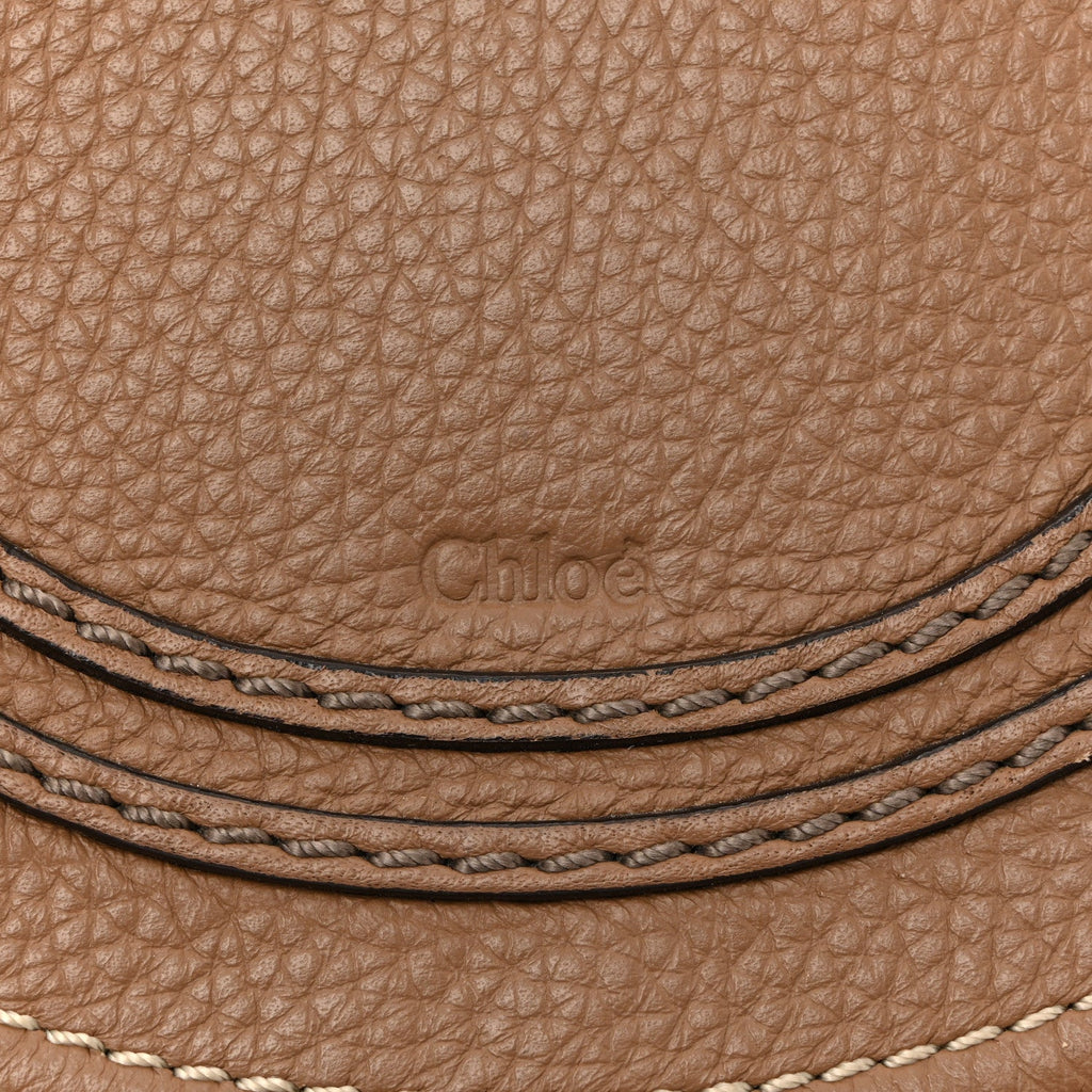 Calfskin Mini Marcie Round Crossbody Bag Nut