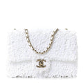 Sequin Mini Rectangular Flap White