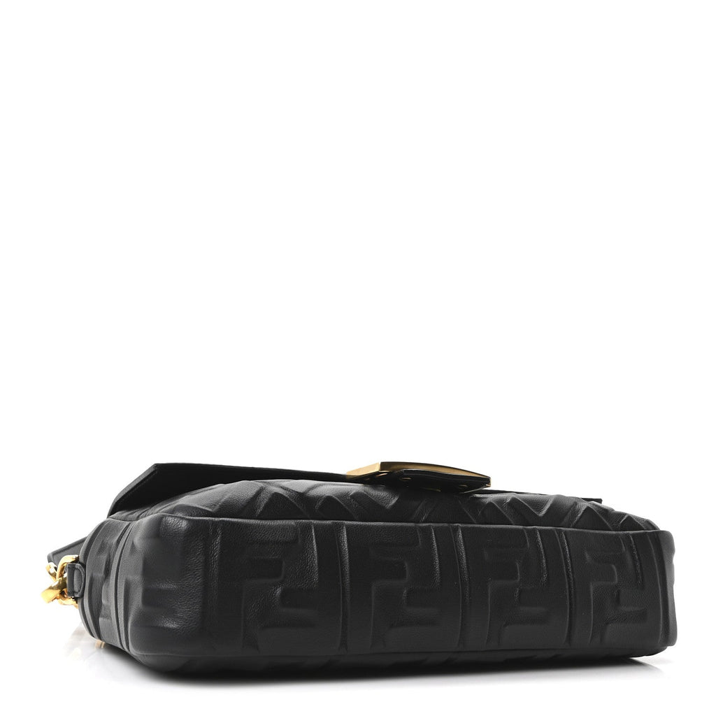 Nappa FF 1974 Embossed Baguette Black