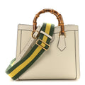 Wonka Grain Calfskin Small Diana Tote Bag Mystic White