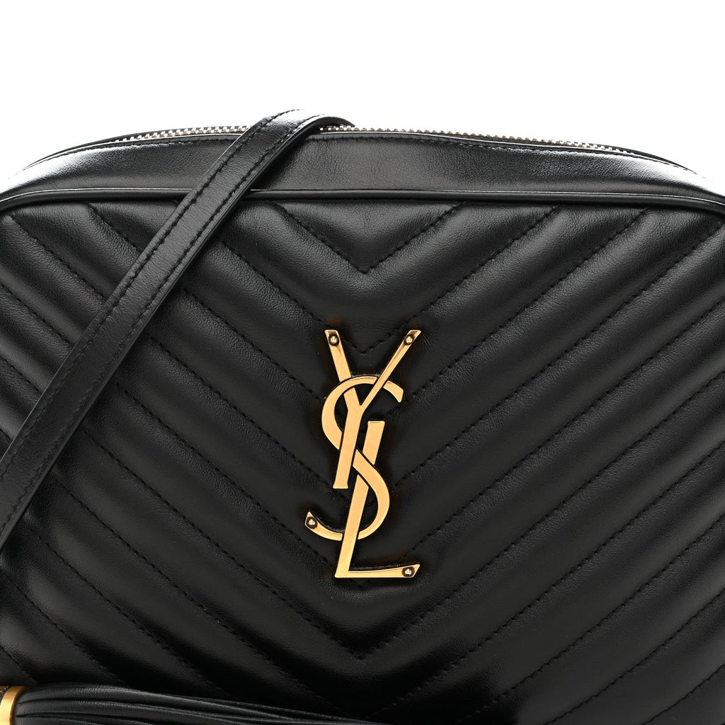 Calfskin Matelasse Monogram Lou Camera Bag Black