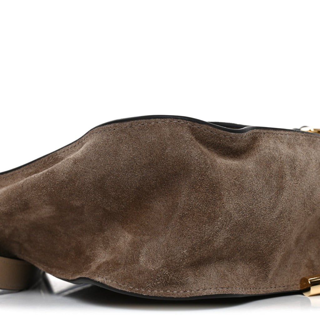 Suede Calfskin Small Marcie Shoulder Bag Boyish Brown