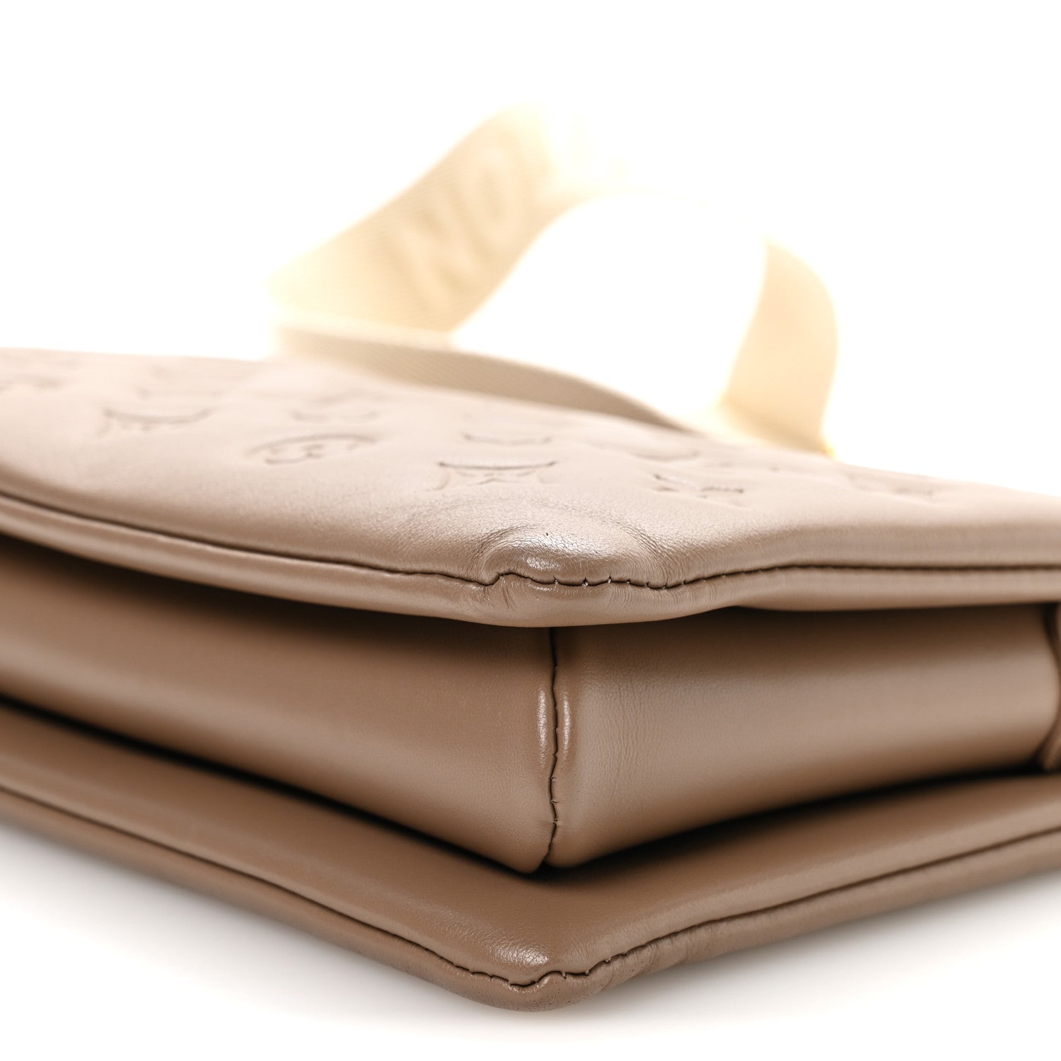 Lambskin Embossed Monogram Coussin PM Taupe