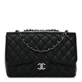 Caviar Quilted Jumbo Single Flap Black