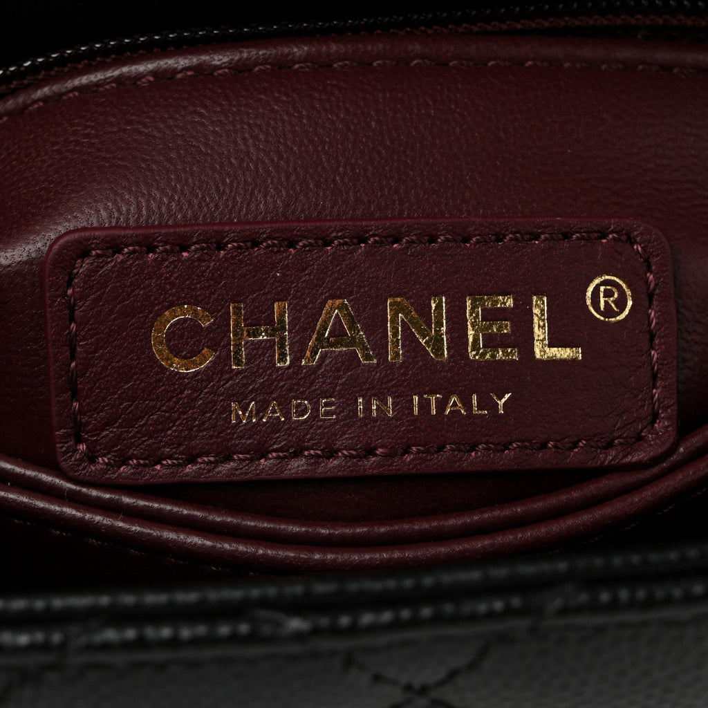 Caviar Quilted Extra Mini Coco Handle Flap Black