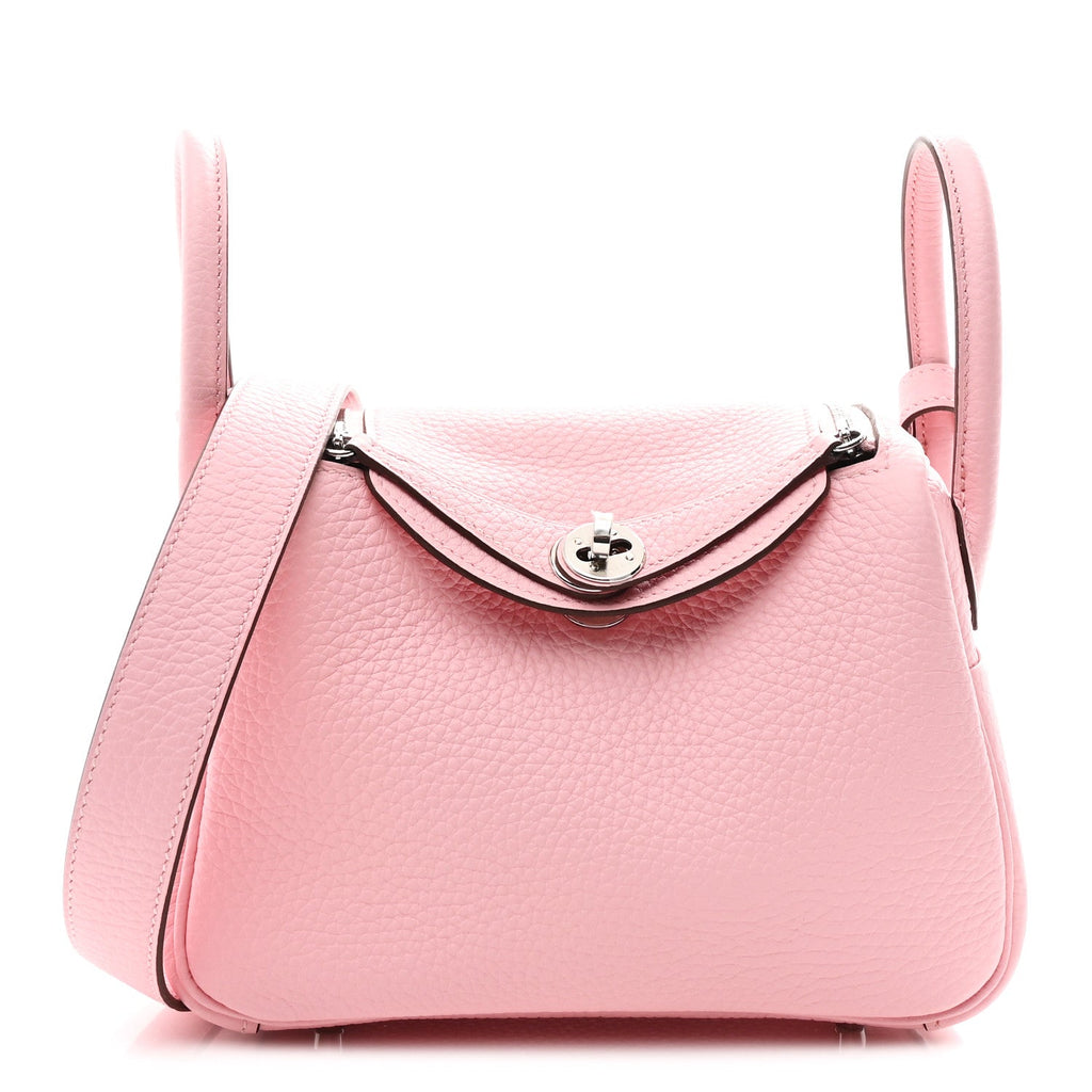 Taurillon Clemence Verso Mini Lindy 20 Rose Sakura Gris Perle
