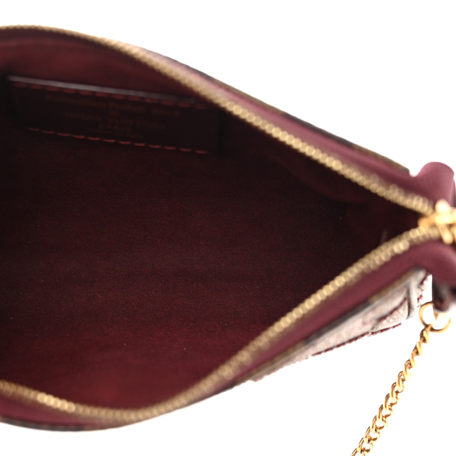 Damier Paillettes Mini Pochette Accessories Red