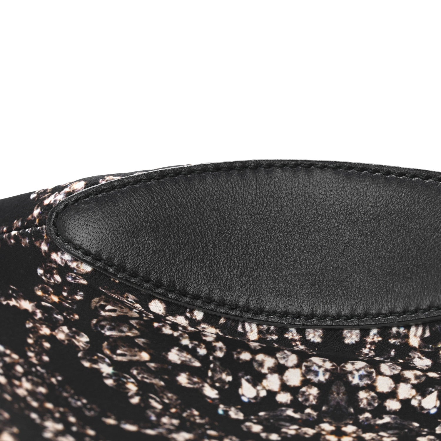 Silk Dandelion Print De Manta Clutch Black