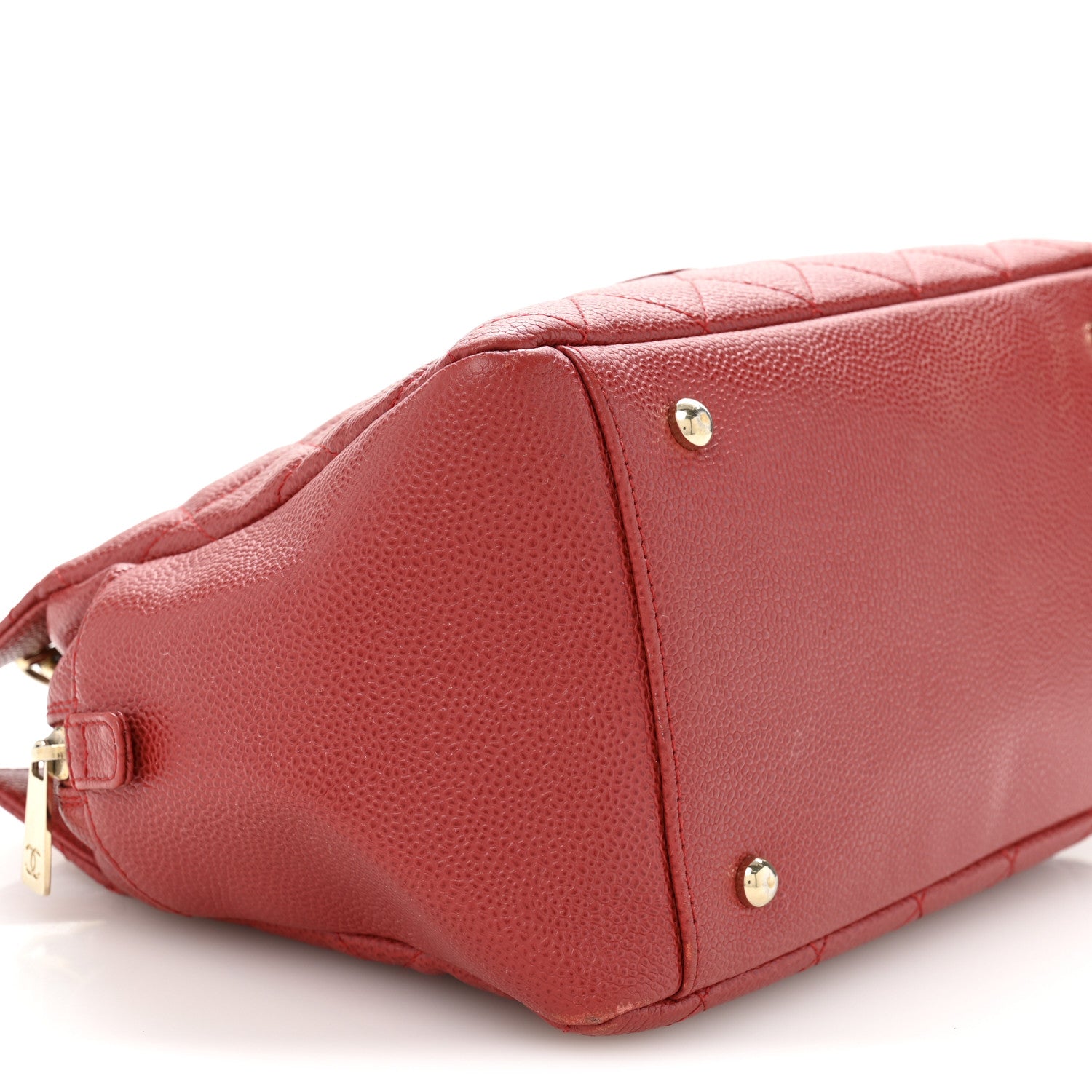 Caviar Quilted Petit Timeless Shopping Tote PTT Red