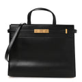 Calfskin Small Manhattan Shopper Tote Black