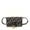 Oblique Saddle Belt Bag Blue
