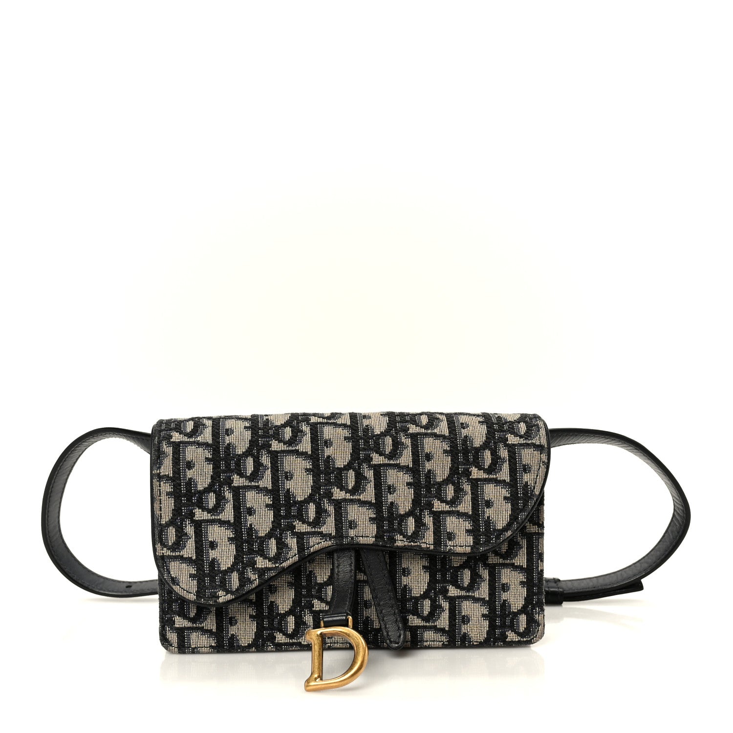 Oblique Saddle Belt Bag Blue