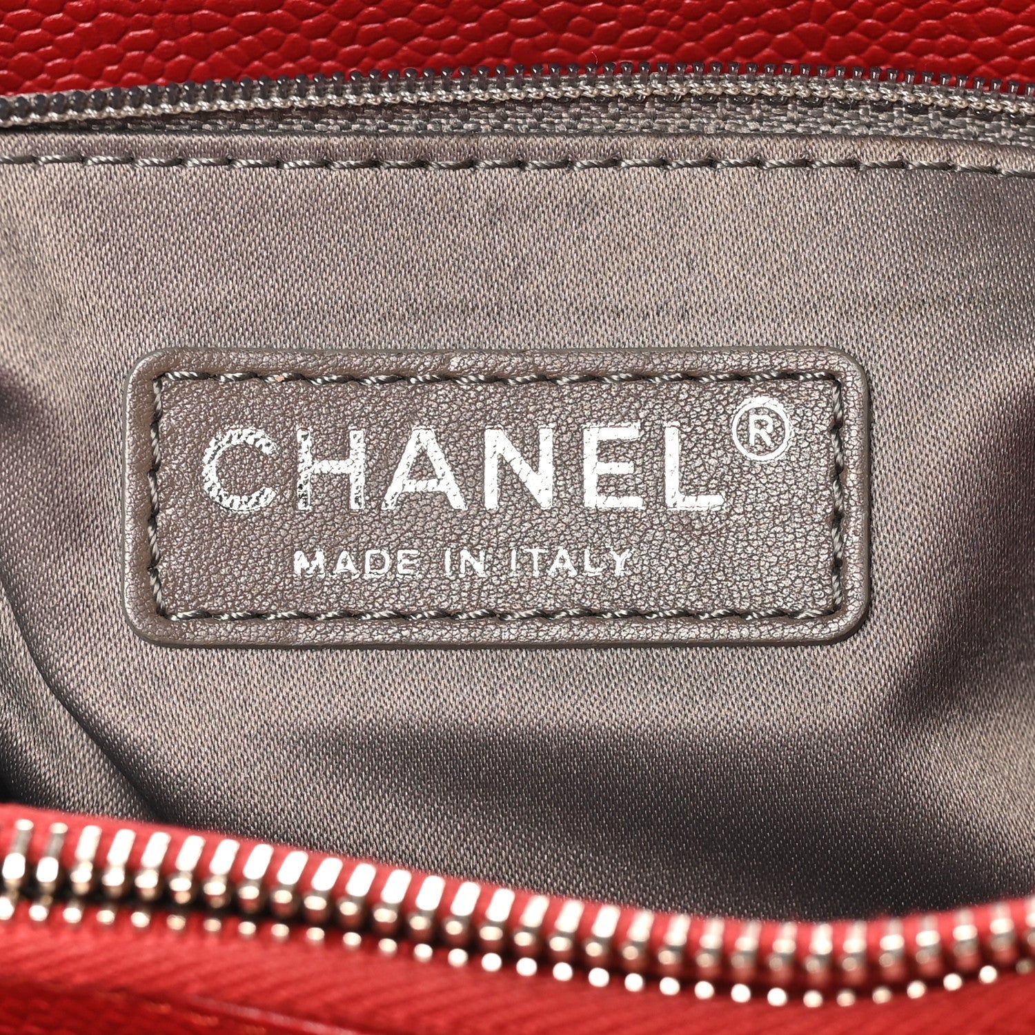 Caviar Quilted Grand Shopping Tote GST Red
