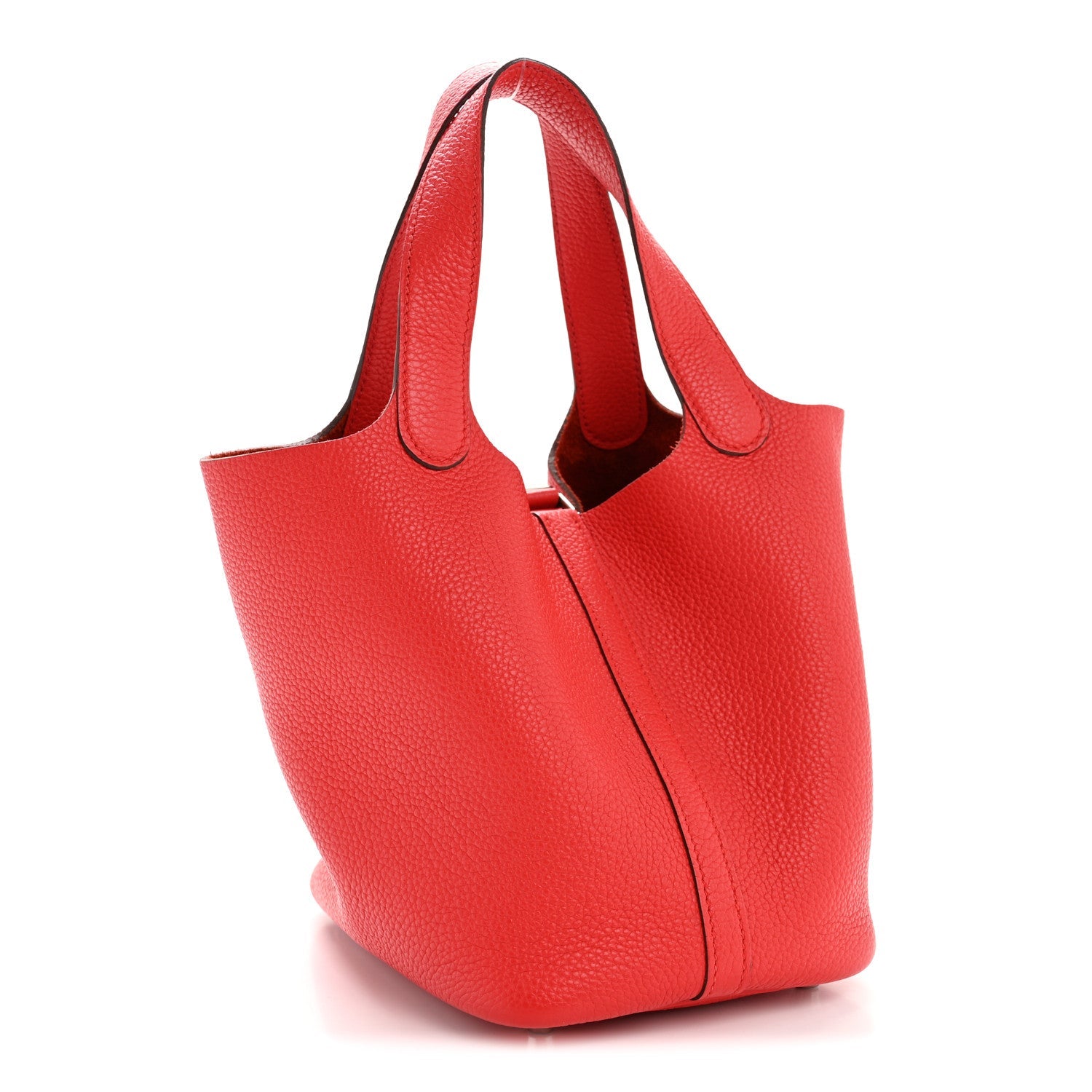Taurillon Clemence Picotin Lock 18 PM Rouge de Coeur