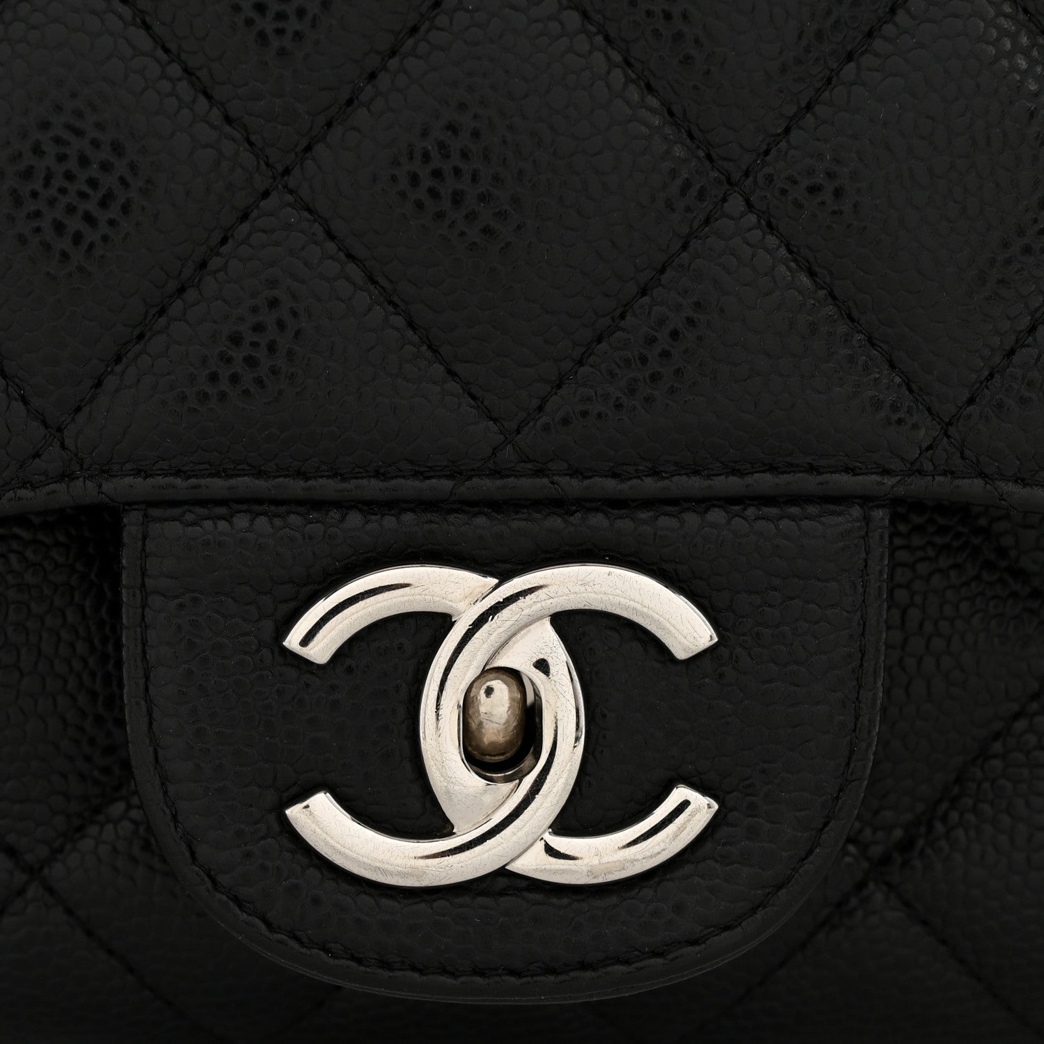 Caviar Quilted Maxi Double Flap Black