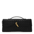 Nappa Intrecciato Long Andiamo Top Handle Clutch Black