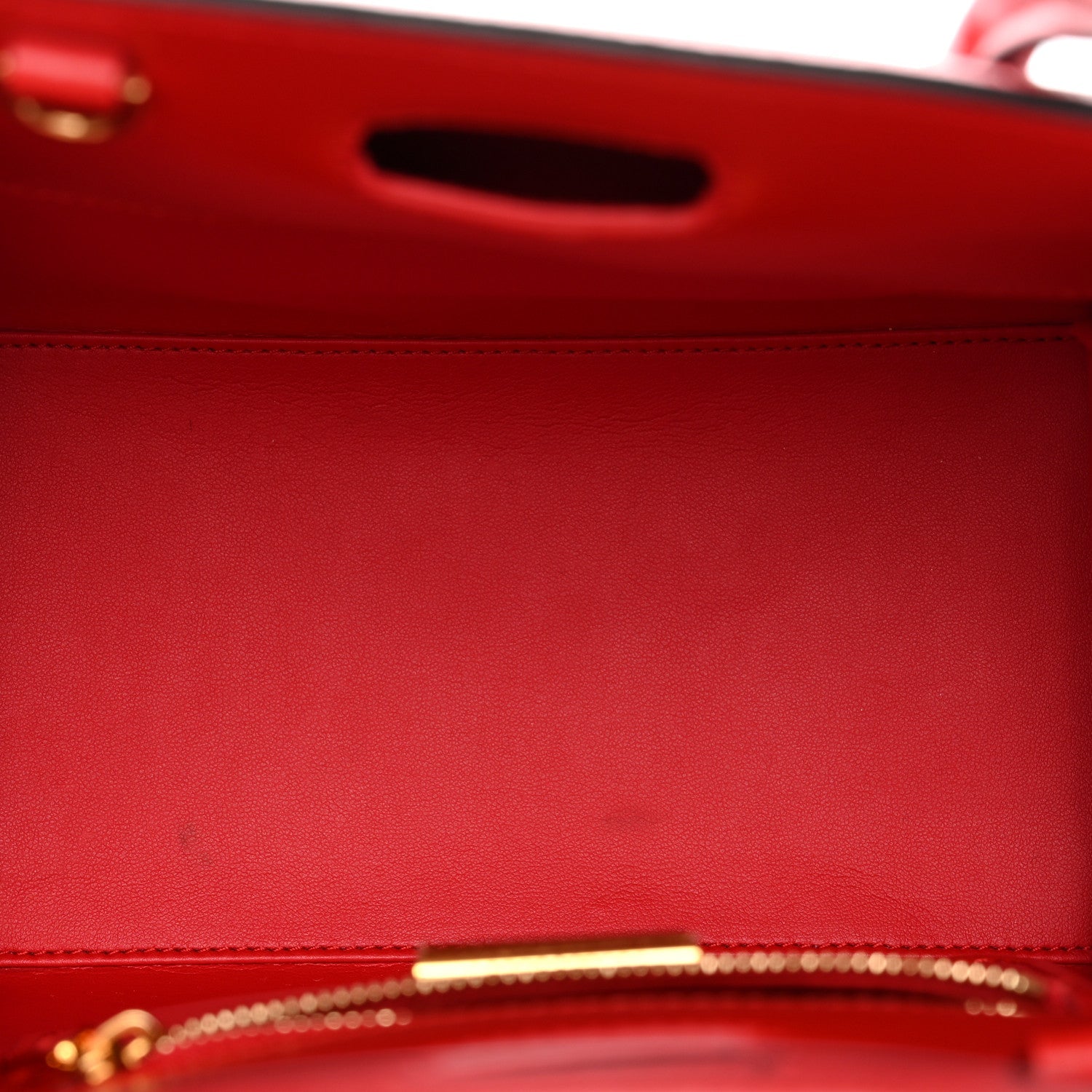 Calfskin Patent Studded Small Paloma Red