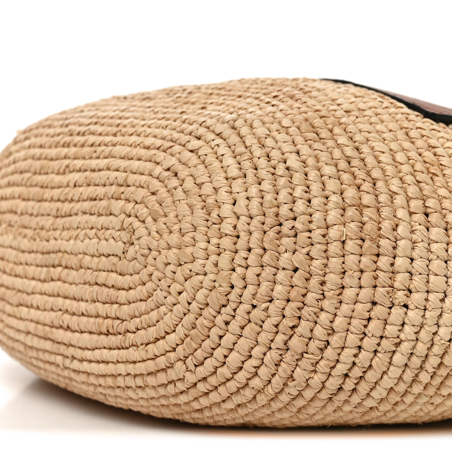 Raffia Mini Slit Tote Bag Natural Tan
