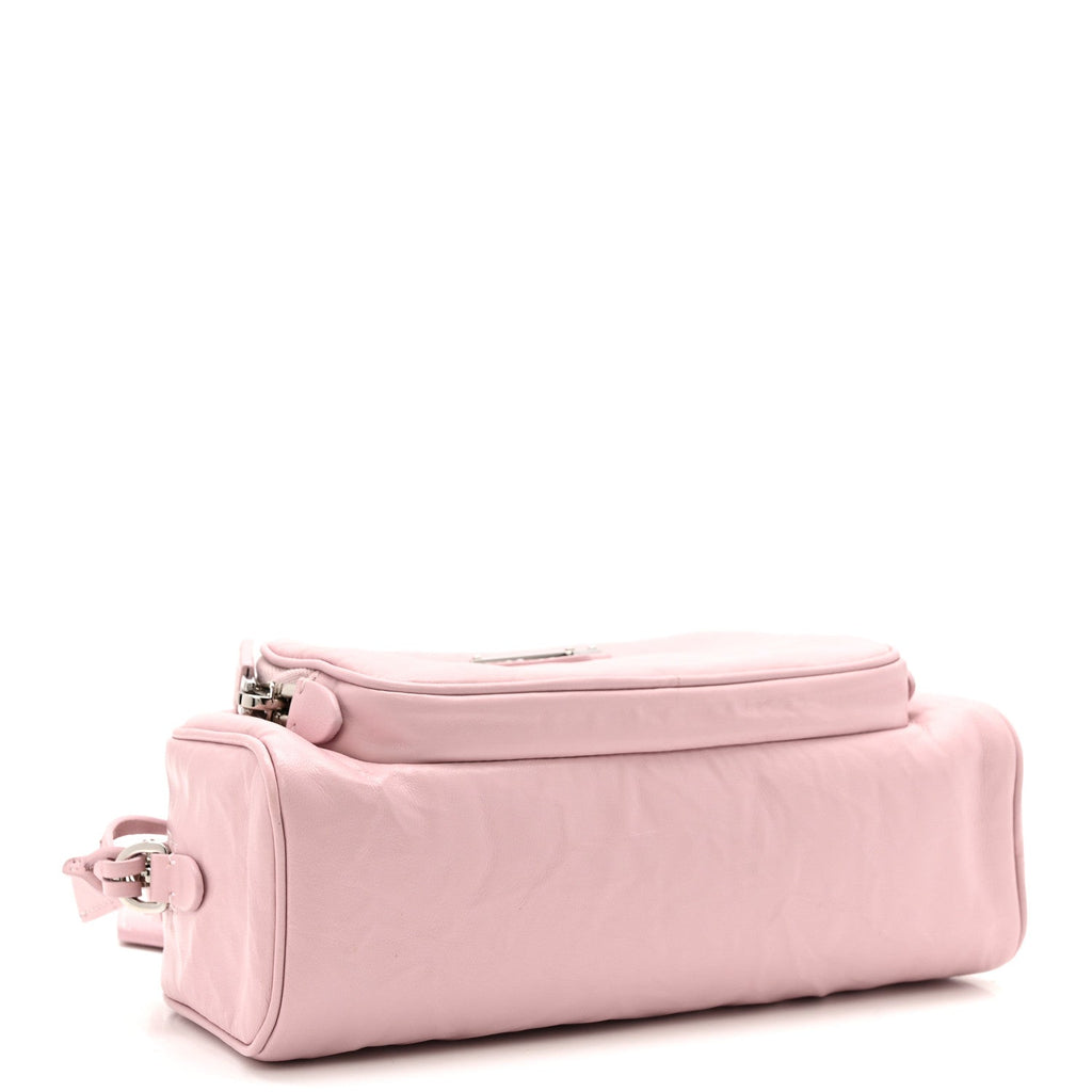 Nappa Antique Multi-Pocket Shoulder Bag Alabastro