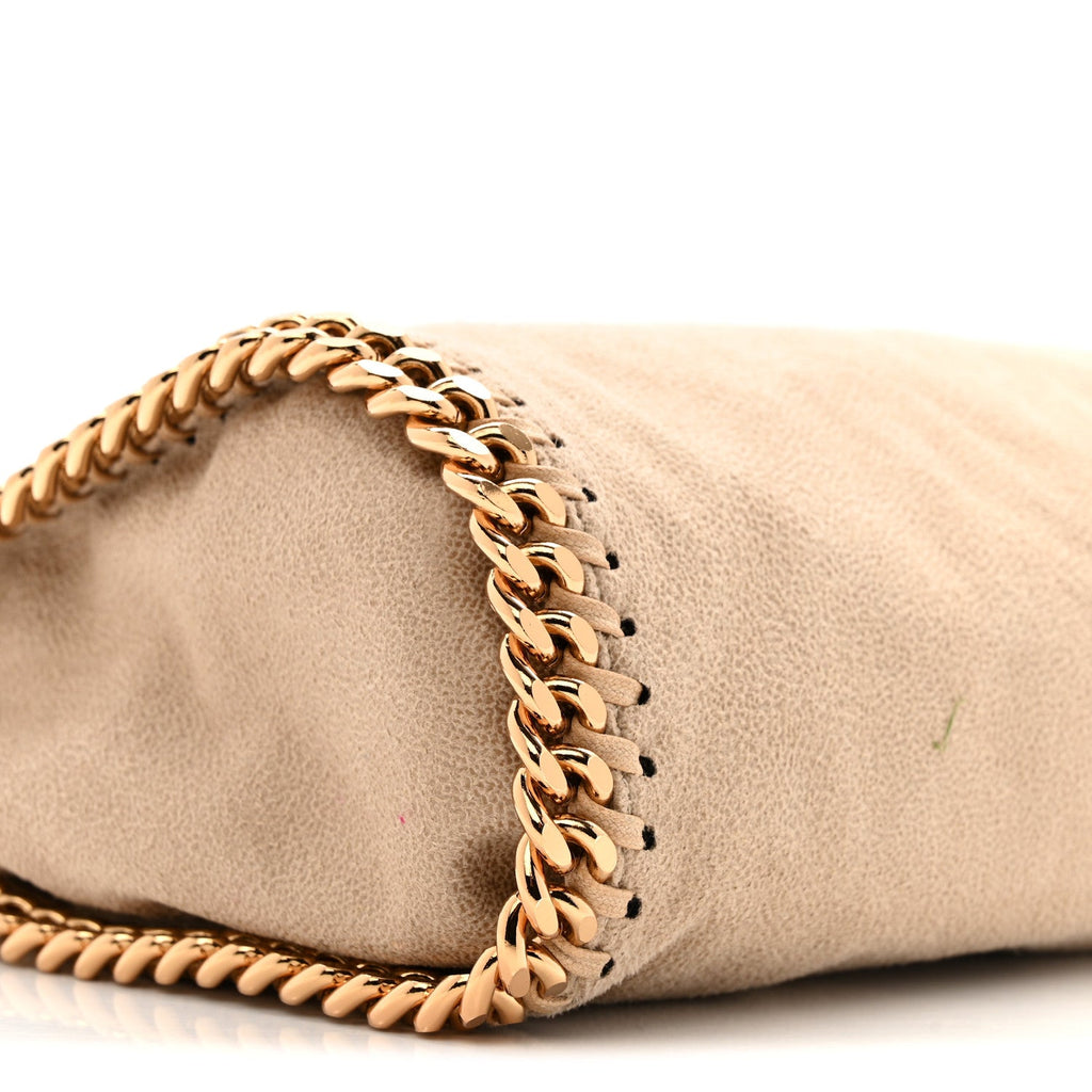 Shaggy Deer Mini Falabella Fold Over Tote Beige