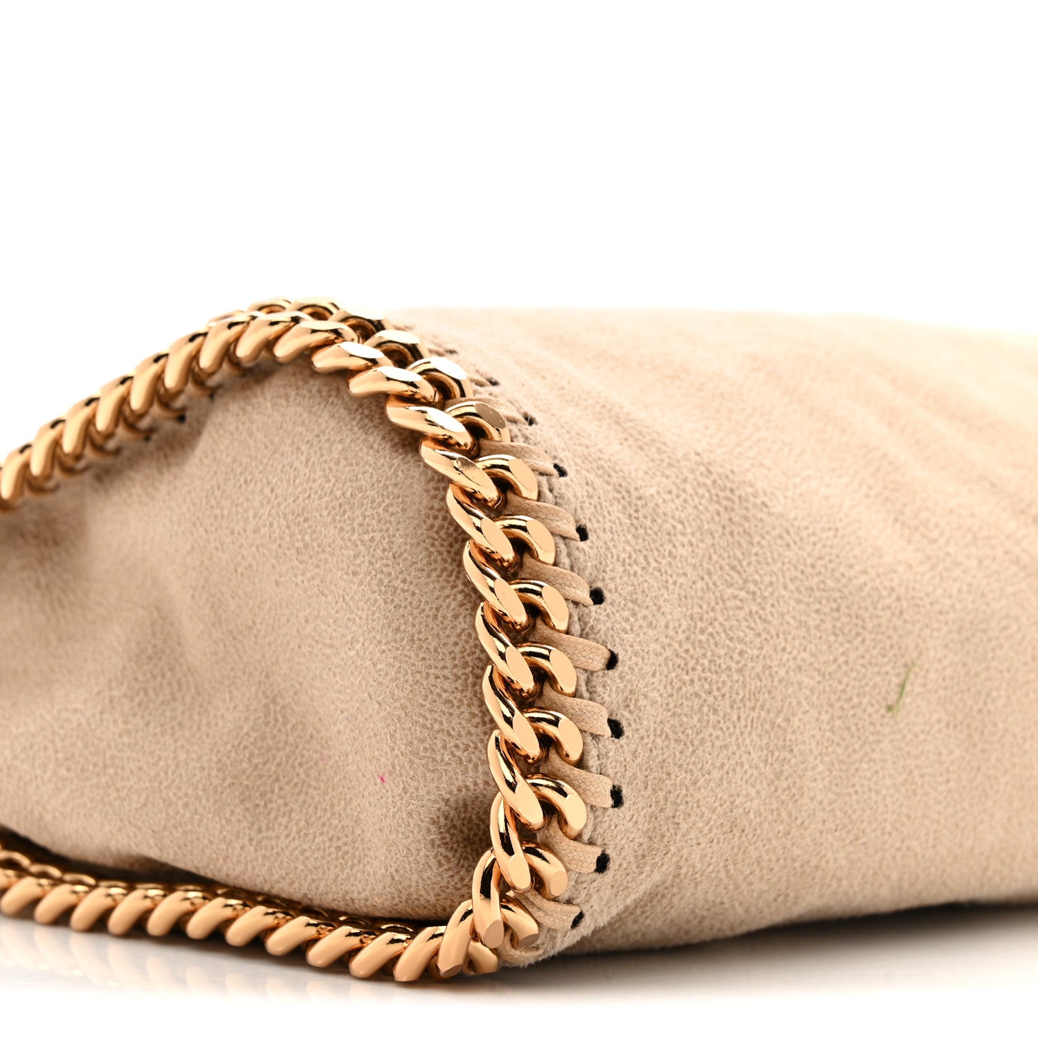 Shaggy Deer Mini Falabella Fold Over Tote Beige