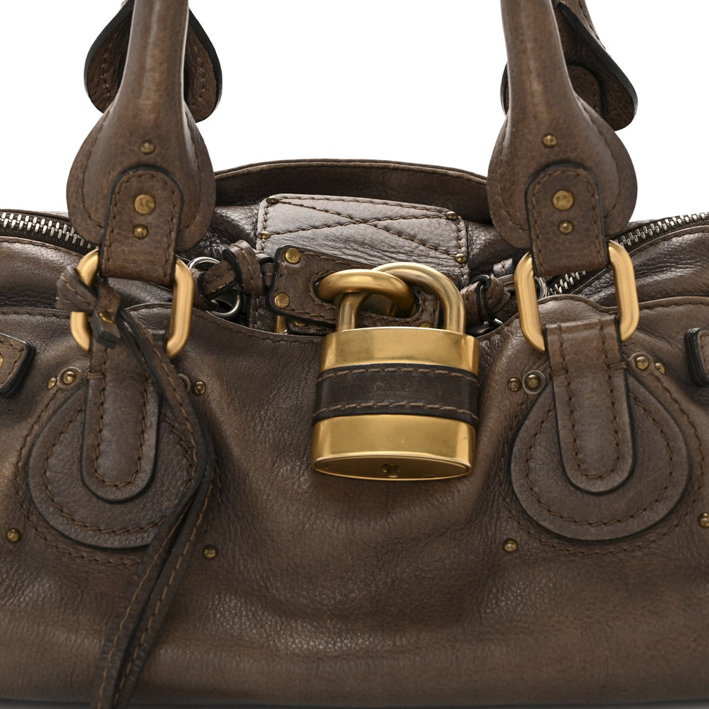 Calfskin Medium Paddington Satchel Chocolate