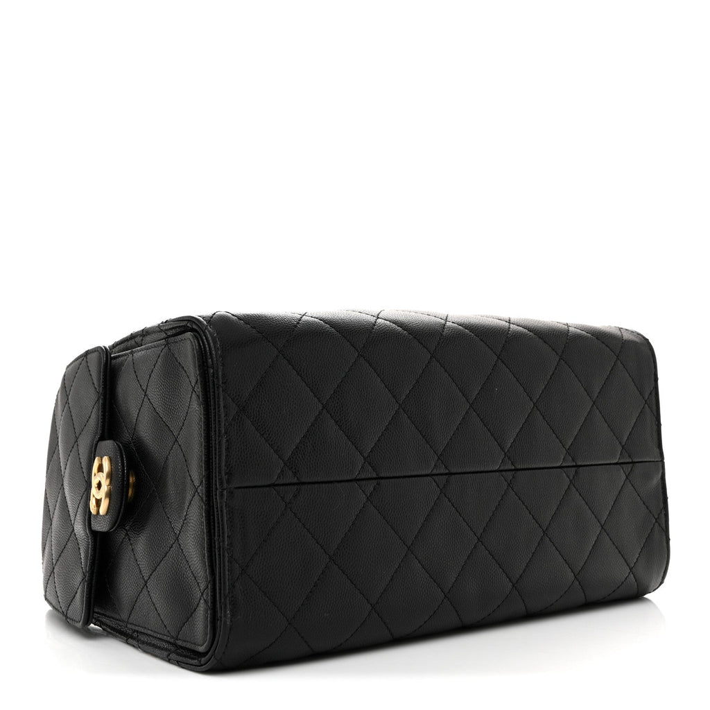 Caviar Quilted Small Chanel 25 Handbag Black