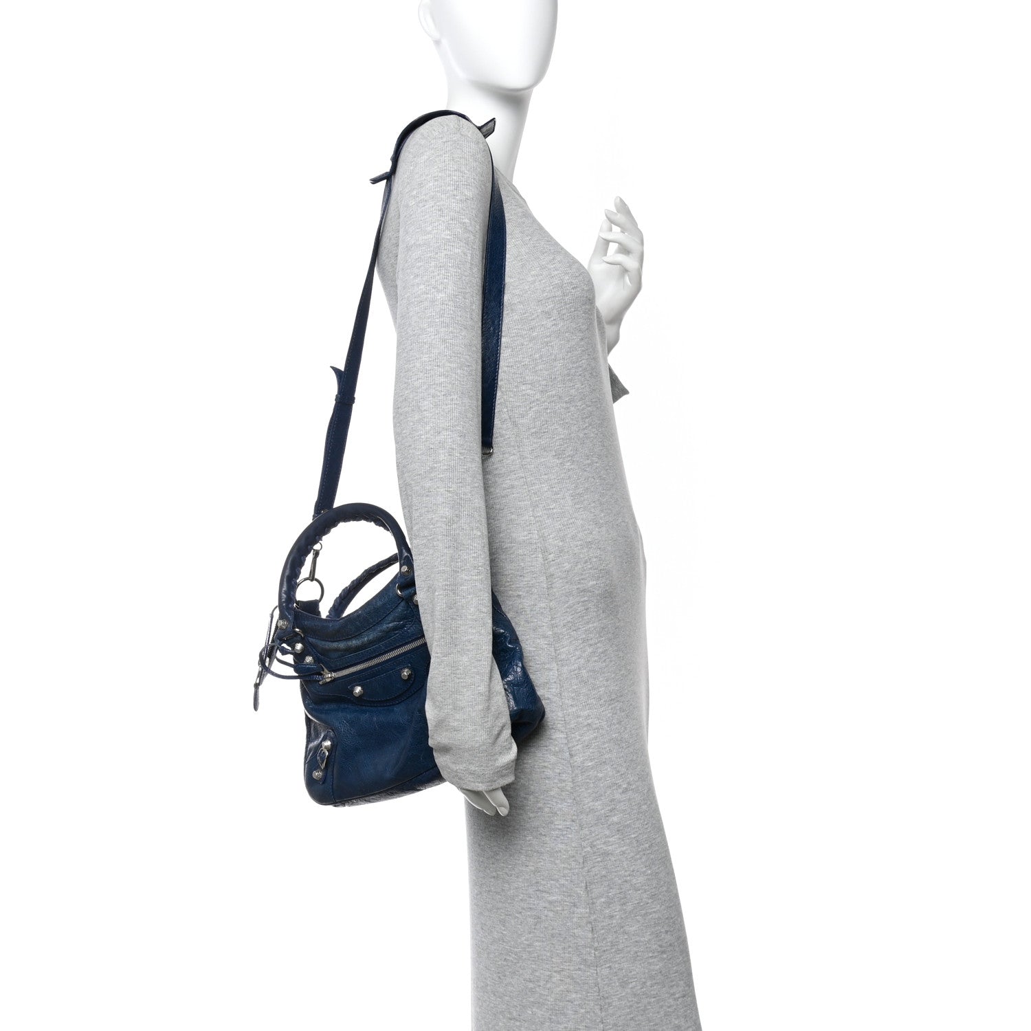 Agneau Giant 12 Silver Hardware Town Bleu Mineral