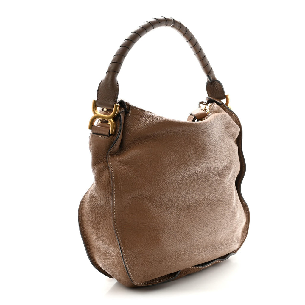 Calfskin Medium Marcie Satchel Nut